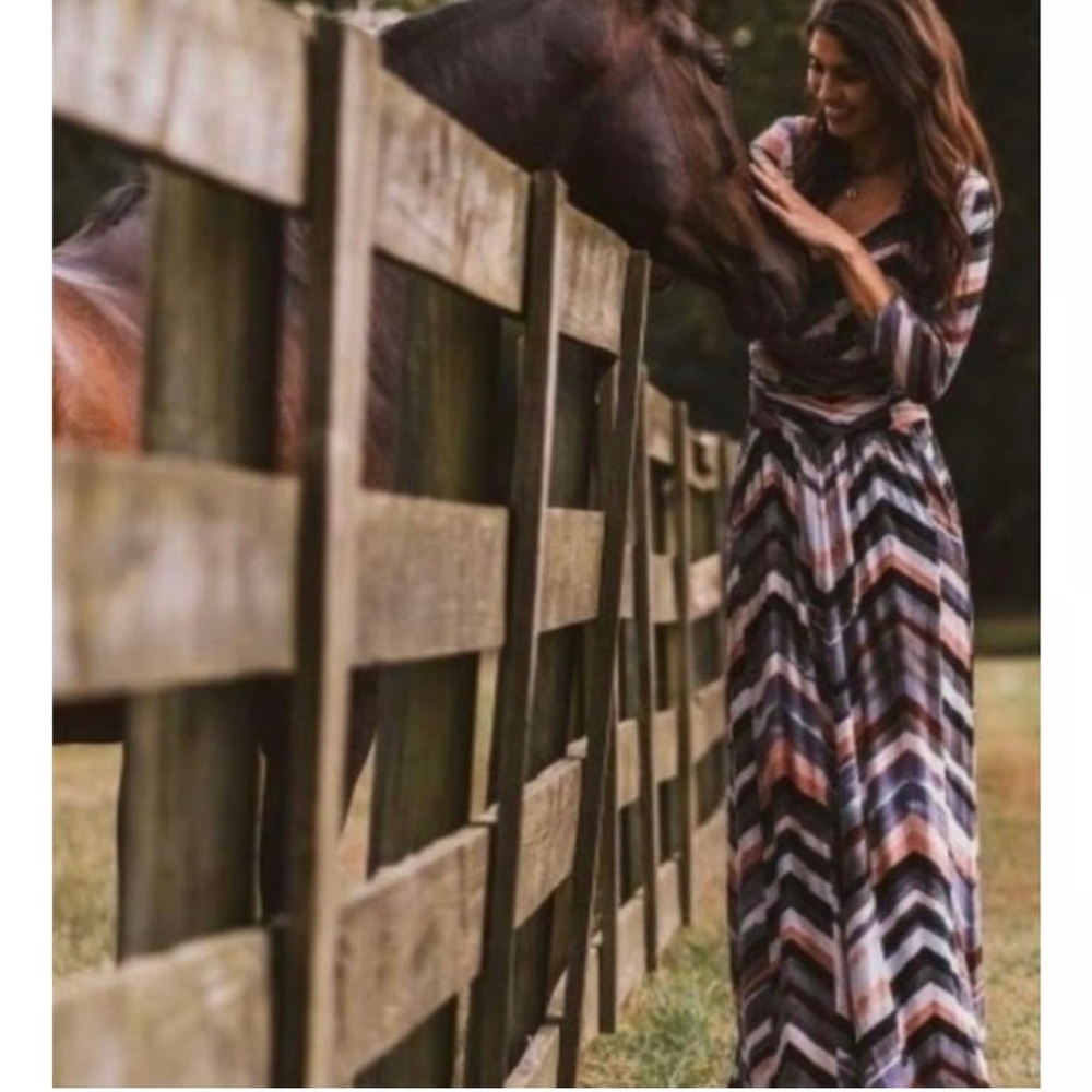 Maeve Multicolor Chevron Maxi Dress - Picture 7 of 11